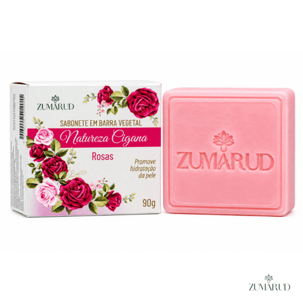 Sabonete de Rosas em Barra Vegetal 90g