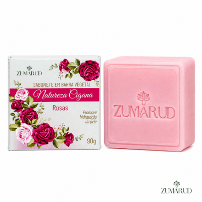 Sabonete de Rosas em Barra Vegetal 90g
