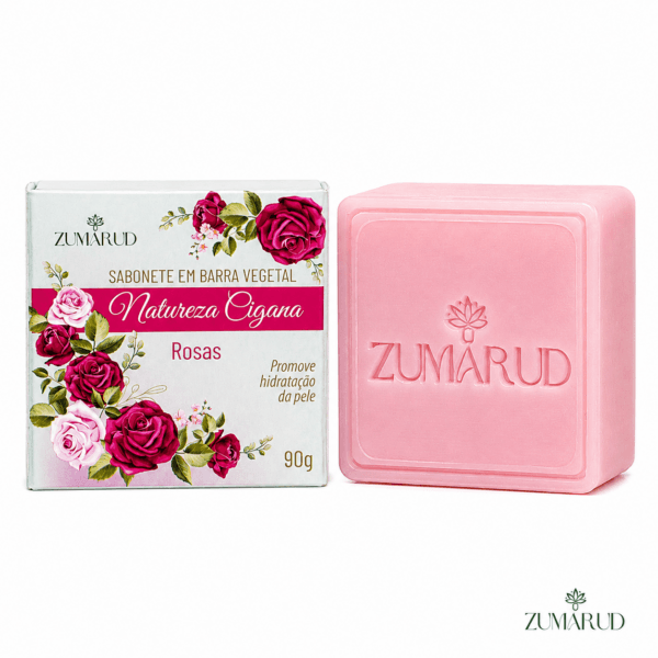 Sabonete de Rosas em Barra Vegetal 90g