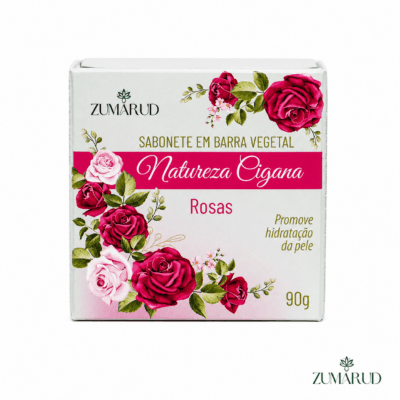 Sabonete de Rosas em Barra Vegetal 90g