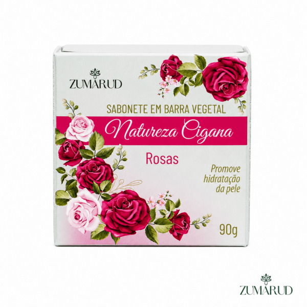 Sabonete de Rosas em Barra Vegetal 90g - Imagem 2